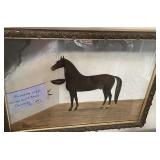 1840 horse by traveling artist - rare primitive find