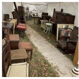 Tent full of furniture - fixer-upper, fair and good