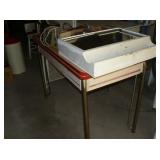 Granite top work table with pull out extension