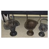 Antique flower baskets