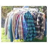 Quality outdoor jackets and thick shirts