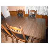 Long Dining Room Table & 6 Chairs