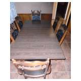 Long Dining Room Table & 6 Chairs