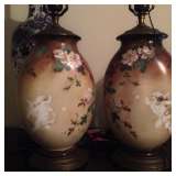 Baccarat signed lamps