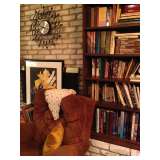 Antique books signed artwork 