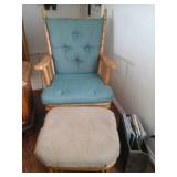 PAIR OF ROCKERS W/ OTTOMAN