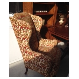 Needlepoint Winged Back Chair