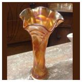Old Carnival Glass Vase