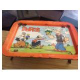 Vintage Popeye Metal TV Tray