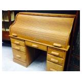 Oak Roll Top Desk