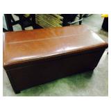 Leather Storage Bench