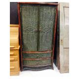 Wicker Armoire