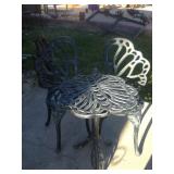 Metal Butterfly Table & 2 Chairs