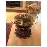 Italian Metal/Glass Side Table
