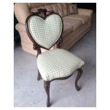 Walnut Heart Back Chair