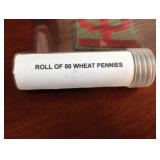 Roll of 50 Wheat Pennies