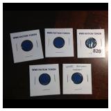 Blue WWII Ration Tokens