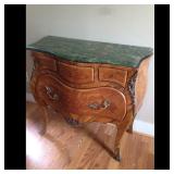 Pair of French Marble Top Cabinets