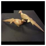 Pair of Vintage Brass Pheasants