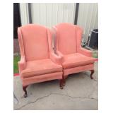 Pair of Winged Back Chairs