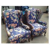 Pair of Winged Back Chairs