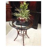 Glass Top Accent Table