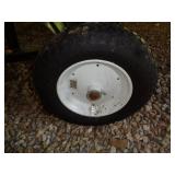 New, non inflatable tires. Solid