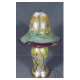 BEAUTIFUL HAND BLOWN ART GLASS TABLE LAMP