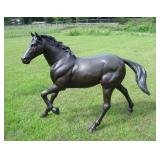 LIFE SIZE BRONZE SCULPTURE OF STANDING HORSE