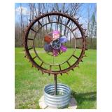VERY LARGE VINTAGE STEEL OUTDOOR GARDEN ORNAMENT