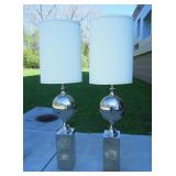 PAIR GLOBAL VIEWS BIG PILL MODERN FLOOR LAMPS