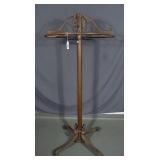 VERY FINE ANTIQUE HEAVY BRASS FLOOR COAT RACK