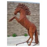 VERY LARGE OUTSTANDING RUSTIC MEAL REARING HORSE