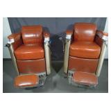 PAIR KOKEN PRESIDENTIAL BARBER CHAIRS