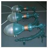 THREE OF MANY LARGE GENERAL ELECTRIC COMPANY OUTDOOR DETROIT STREET SCONCES
