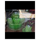 Green Depression Glass 
