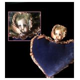 Antique doll head pillow