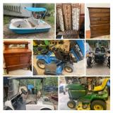 Woodlake Online Estate Auction - GoKart Dune Buggy, Golf Cart, Riding Mowers, Paddle Boat, Home Good