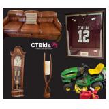 Woodlake Online Estate Auction - Autographed A&M Jersey's, MCM, Riding Mower, Crafts, Home Goods +