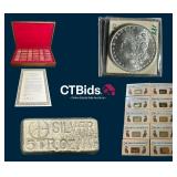Woodlake Silver, Coins, Stamps & More Online Estate Auction - Carson City minted Morgan's, Silver Ba