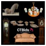 Del Lago Online Estate Auction - Grandmother & Grandfather Clocks, Tang Horse, Oil Paintings, Rugs, 