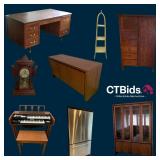 Wimbledon Estates Online Estate Auction - MCM Furn. & Finds, Sterling, Art, Jenn Air Fridge, Tools, 