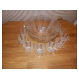 GLASS PUNCH BOWL SET
