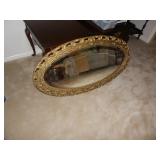 ANTIQUE OVAL MIRROR