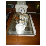 VINTAGE DRESSER TRAY, ETC.