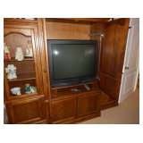 Oak Triple Armoire w/TV