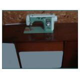 Retro Sewing Machine & Cabinet