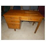 Vintage Sewing Machine & Cabinet