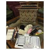 Vintage Knitting Basket & Supplies