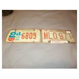 OLD CAR TAGS